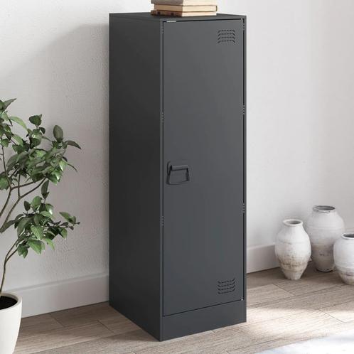 vidaXL Dressoir 34,5x39x107 cm staal antracietkleurig, Huis en Inrichting, Kasten | Dressoirs, 25 tot 50 cm, Nieuw, Minder dan 50 cm