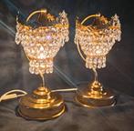 Tafellamp - Verguld messing - Paar vintage zaklampen uit de