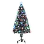 vidaXL Kerstboom met LED en standaard 120 cm glasvezel, Diversen, Kerst, Verzenden, Nieuw