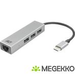 ACT USB-C Hub en Ethernet Adapter met USB-A, Verzenden, Nieuw, ACT