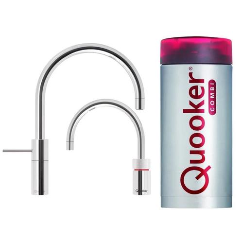 Quooker Nordic Round Twintaps met Combi + Boiler RVS, Doe-het-zelf en Verbouw, Sanitair, Ophalen of Verzenden