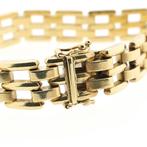 8 Krt. Fantasie/tank schakel armband | 19 cm (unisex), Sieraden, Tassen en Uiterlijk, Antieke sieraden, Ophalen of Verzenden, Goud