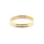 Bicolor gouden (trouw)ring (witgoud, trouwring, herenring), Gebruikt, Overige kleuren, 20 of groter, Heer