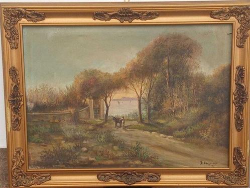 Italiaanse school (XIX) - Paesaggio ottocentesco, Antiek en Kunst, Kunst | Schilderijen | Klassiek