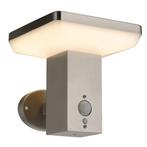 Solar buiten Wandlamp met sensor vierkant 4,4W Warm wit, Ophalen of Verzenden, Nieuw, Aluminium