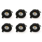 Bundel | 6x LED Inbouwspot | VARDA | 6W | CCT-Switch | Rond, Ophalen of Verzenden, Nieuw, Plafondspot of Wandspot, Led