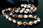Amber Natuurlijke Baltische Amber Ketting Mosaïekstijl olijf