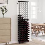 vidaXL Wijnrek voor 95 flessen 54x18x200 cm smeedijzer zwart, Verzenden, Nieuw