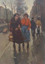 Cor Noltee (1903-1967) - Wandelende dames aan de gracht