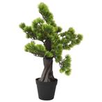vidaXL Kunstplant met pot pinus bonsai 60 cm groen, Huis en Inrichting, Verzenden, Nieuw