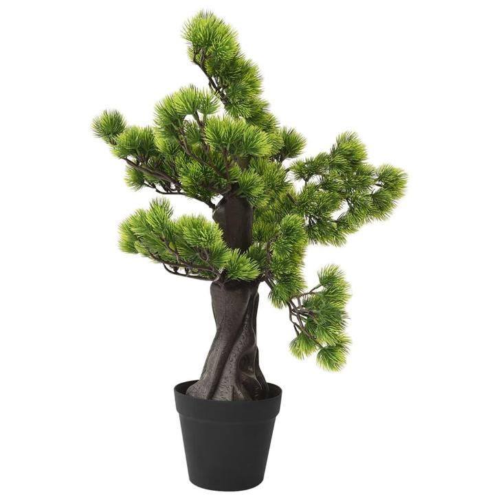 vidaXL Kunstplant met pot pinus bonsai 60 cm groen, Huis en Inrichting, Woonaccessoires | Kunstplanten en Kunstbloemen, Nieuw