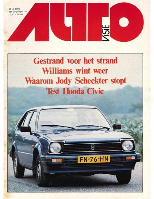 1980 AUTOVISIE MAGAZINE 15 NEDERLANDS, Boeken, Auto's | Folders en Tijdschriften