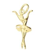 Gouden balletdanseres ketting hanger, Verzenden, Nieuw