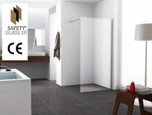 Wiesbaden Safety Glass 2.0 Inloopdouche + Muurprofiel 100 x, Doe-het-zelf en Verbouw, Sanitair, Bad, Nieuw, Glas, Ophalen of Verzenden