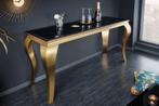 Elegante consoletafel MODERN BAROK 145cm zwart goud, Nieuw, Ophalen of Verzenden