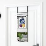 vidaXL Deurspiegel 30x80 cm glas en aluminium zwart, Huis en Inrichting, Woonaccessoires | Spiegels, Verzenden, Nieuw