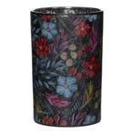 Theelichthouder Sandy bloemen zwart groot 18cm, Huis en Inrichting, Verzenden, Nieuw