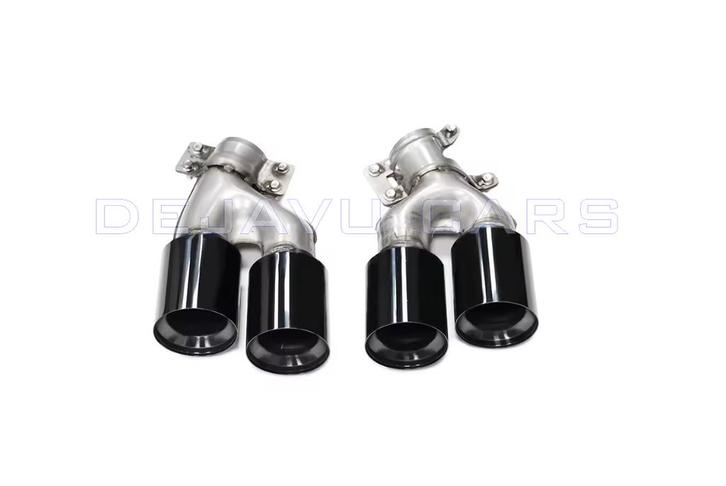 Sport Dubbel Uitlaat sierstuk zwart voor BMW 5 Serie G30 G31, Auto diversen, Tuning en Styling, Ophalen of Verzenden