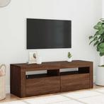 vidaXL Tv-meubel met LED-verlichting 120x35x40 cm bruin, 100 tot 150 cm, Verzenden, Nieuw, Minder dan 100 cm