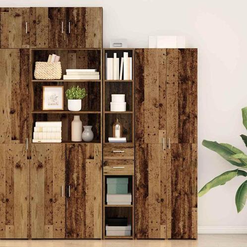 vidaXL Highboard met lade Oud hout 30 x 42.5 x 185 cm, Huis en Inrichting, Kasten | Buffetkasten, Nieuw, Minder dan 50 cm, Overige houtsoorten