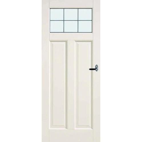 Cando binnendeur Cardif 83x201,5 (Opdek rechtsdraaiend), Doe-het-zelf en Verbouw, Deuren en Horren, Nieuw, Glas, Hout, Binnendeur