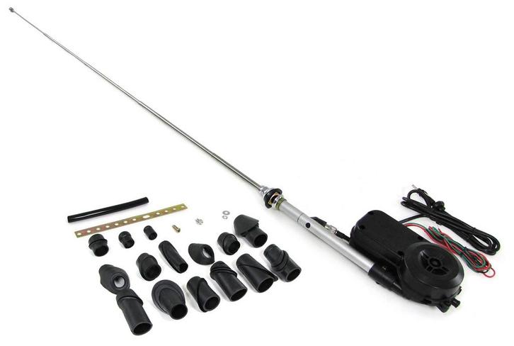 Auto antenne - elektrische antenne - universeel 12V - chroom, Auto diversen, Overige Auto diversen, Ophalen of Verzenden