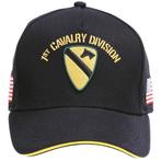 Baseballcap US 1st Cavalry Division - Zwart met Geel logo NI, Ophalen of Verzenden, Nieuw