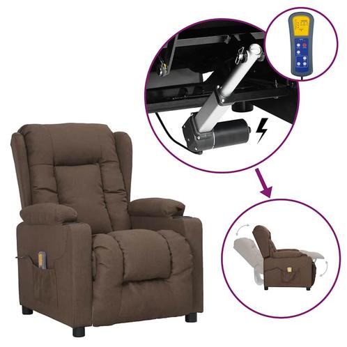 vidaXL Sta-op-massagestoel stof taupe, Sport en Fitness, Massageproducten, Nieuw, Verzenden