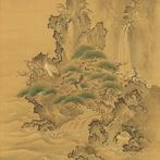 Mount Horai Sansui Landscape Pine Bamboo Plum Rising Sun, Antiek en Kunst