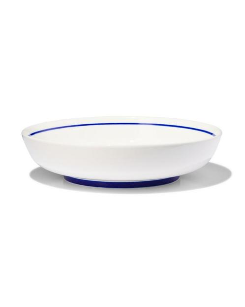 HEMA Diep bord Ø22cm Tafelgenoten new bone wit met blauw, Huis en Inrichting, Keuken | Servies, Nieuw, Verzenden