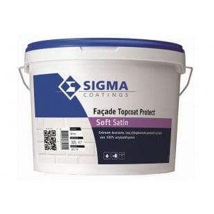 Sigma Facade Topcoat Protect Soft Satin - WIT - 10 liter beschikbaar voor biedingen