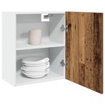 vidaXL Hangkasten 2 st Lyon 50x31x60 cm bewerkt hout oud, Verzenden, Nieuw, Bruin