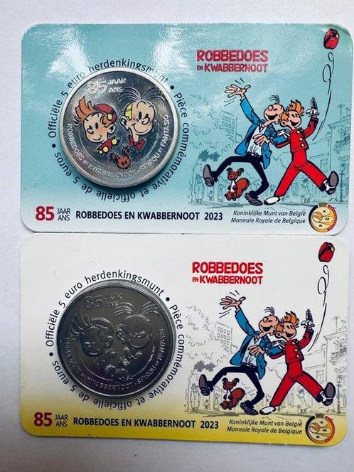 België. 5 Euro 2023/2024 Spirou + Lucky Luke (4, Postzegels en Munten, Munten | Europa | Euromunten