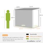 TRUUSK Metalen Tuinhuis 2,7m² 128x231x181cm Tuinschuur Met L, Tuin en Terras, Verzenden, Nieuw