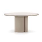 *WOONWINKEL* Kave Home Nealy Ronde Eettafel Beige Ecru, Huis en Inrichting, Tafels | Eettafels, Verzenden, Nieuw