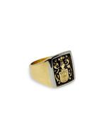 Ring - 18 karaat Geel goud, Witgoud - 18kt gouden zegelring, Sieraden, Tassen en Uiterlijk, Ringen, Nieuw