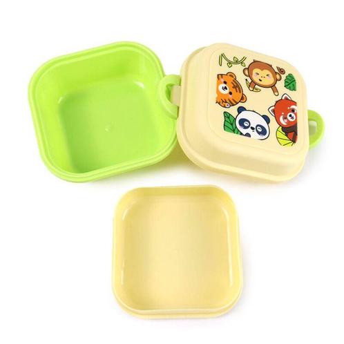 Bentobox/Lunchbox - Adoramals Wilde Dieren - Beige/Groen - 8, Huis en Inrichting, Keuken | Keukenbenodigdheden, Nieuw, Ophalen of Verzenden