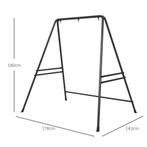 TRUUSK Hangstoelframe Van Staal 178 X 143 X 180 Cm, Belastba, Tuin en Terras, Overige Tuin en Terras, Verzenden, Nieuw