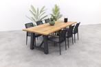 VDG Lumino/Keltex stapelbare tuinset 265x101 cm. (7-delig) -, Tuin en Terras, Tuinsets en Loungesets, Verzenden, Nieuw, Hout, Tuinset