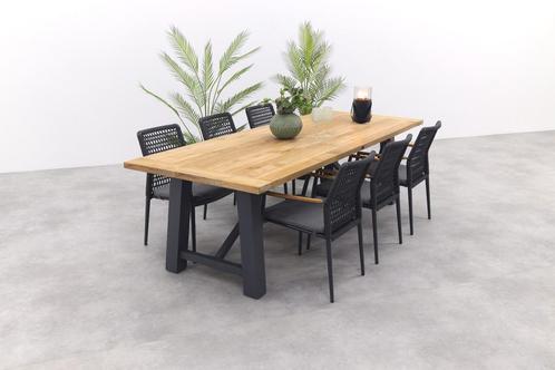 VDG Lumino/Keltex stapelbare tuinset 265x101 cm. (7-delig) -, Tuin en Terras, Tuinsets en Loungesets, Tuinset, Nieuw, Hout, Verzenden
