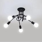 Zwarte Spoetnik Kroonluchter – Moderne 5-lichts Plafondlamp, Verzenden, Nieuw