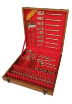 nickel bronze - Bestekset (31) - bamboe - Verguld brons, Antiek en Kunst