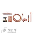 Inbouw regendouche set rond type 503 geborsteld koper (30cm), Verzenden, Nieuw