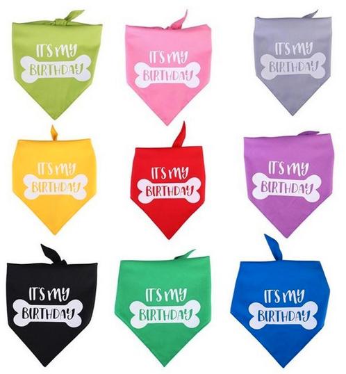 Honden bandana Its my Birthday in diverse kleuren, Dieren en Toebehoren, Honden-accessoires, Nieuw, Verzenden