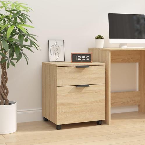 vidaXL Dossierkast verrijdbaar 45x38x54 cm bewerkt hout, Huis en Inrichting, Kasten | Overige, Nieuw, Verzenden