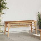vidaXL Bank Bruin 110 x 38 x 45 cm Bamboe, Huis en Inrichting, Banken | Bankstellen, Verzenden, Nieuw