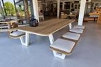 Rockwood® Picknicktafel Aluminium Livorno 2.20m, Ophalen of Verzenden, Nieuw, Rechthoekig, Hout