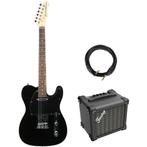 Fazley FTL218 Black elektrische gitaar + versterker + kabel, Muziek en Instrumenten, Verzenden, Nieuw