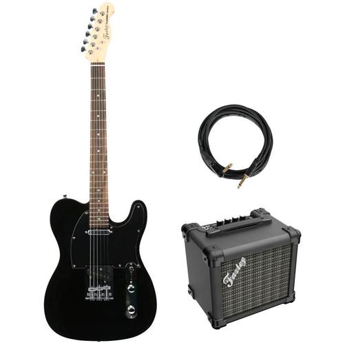 Fazley FTL218 Black elektrische gitaar + versterker + kabel, Muziek en Instrumenten, Snaarinstrumenten | Gitaren | Elektrisch