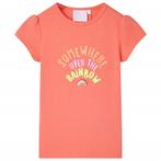 vidaXL Kindershirt 104 koraalkleurig, Verzenden, Nieuw